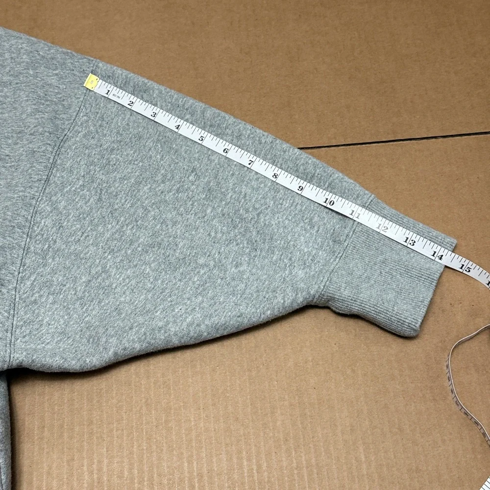 Nike Mock Neck Womens Medium Sweatshirt Heather Gray Athleisure Oversized Comfy - Picture 8 of 12